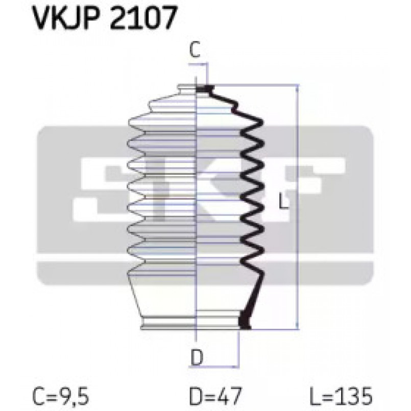 VKJP 2107 SKF - Пильовик привідного валу